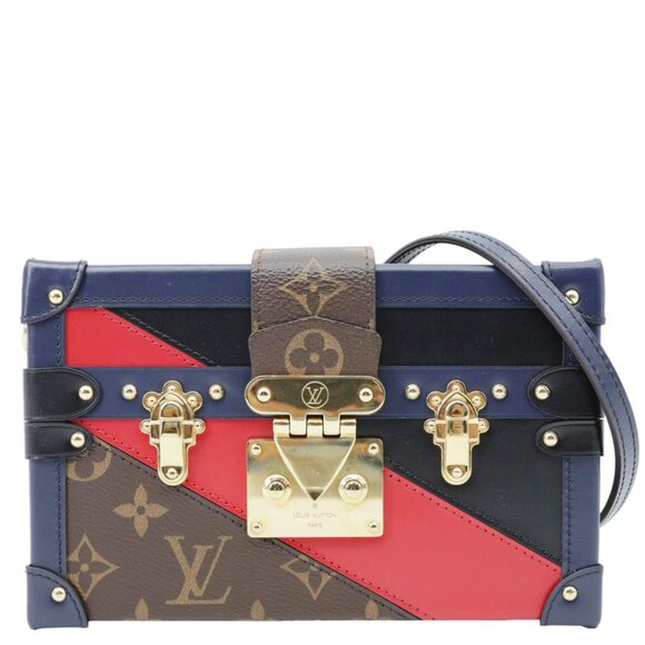 Louis Vuitton  Petite Malle Malletage Print Monogram Canvas Shoulder Bag Multico - Picture 1 of 9